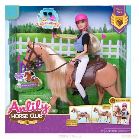 Lalka Anlily z koniem 30 cm