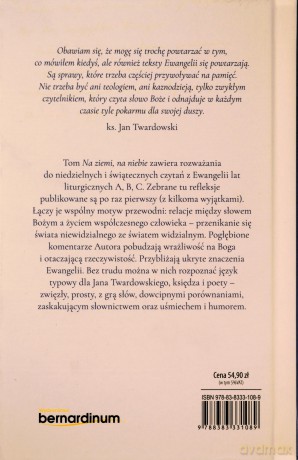 Na ziemi, na niebie. Rozważania na niedziele... - Jan Twardowski [KSIĄŻKA]