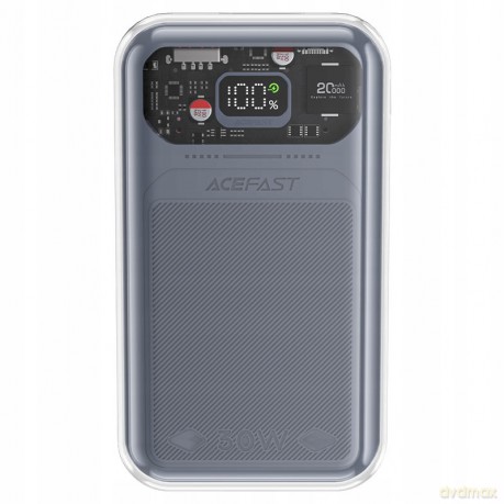 Acefast powerbank 20000mAh Sparkling Series szybkie ładowanie 30W szary (M2)