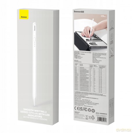 Aktywny rysik stylus do iPad Baseus Smooth Writing 2 SXBC060502 - biały