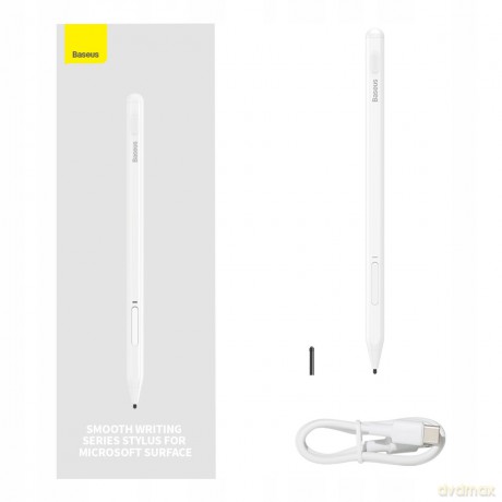Aktywny rysik stylus do Microsoft Surface MPP 2.0 Baseus Smooth Writing Series - biały