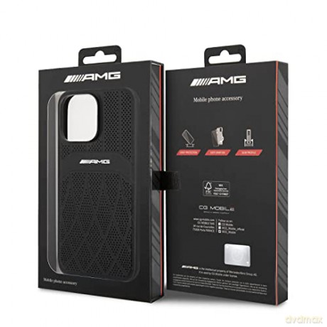 AMG AMHMP14XOSDBK iPhone 14 Pro Max 6,7" czarny/black hardcase Leather Curved Lines MagSafe