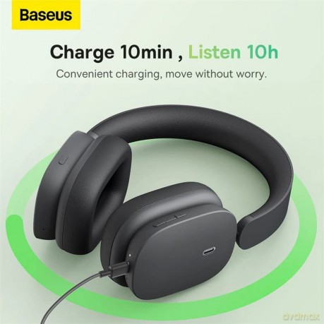 Baseus Bowie H1 słuchawki bezprzewodowe Bluetooth 5.2 ANC szary (NGTW230013)