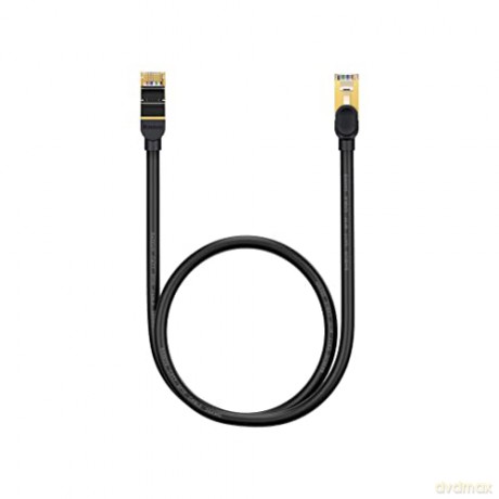 Baseus Speed Seven szybki kabel sieciowy RJ45 10Gbps 0.5m czarny (WKJS010001)