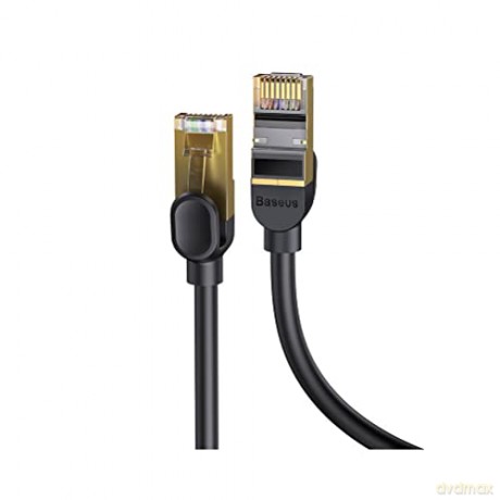 Baseus Speed Seven szybki kabel sieciowy RJ45 10Gbps 0.5m czarny (WKJS010001)