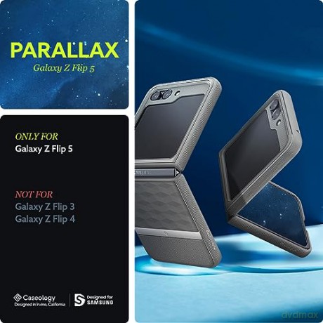 CASEOLOGY PARALLAX GALAXY Z FLIP 5 ASH GREY