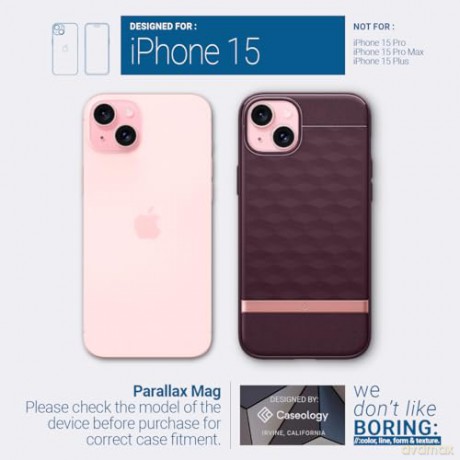 CASEOLOGY PARALLAX MAG MAGSAFE IPHONE 15 BURGUNDY