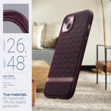CASEOLOGY PARALLAX MAG MAGSAFE IPHONE 15 BURGUNDY