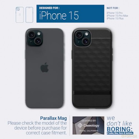 CASEOLOGY PARALLAX MAG MAGSAFE IPHONE 15 MATTE BLACK
