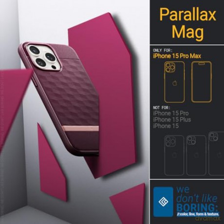 CASEOLOGY PARALLAX MAG MAGSAFE IPHONE 15 PRO MAX BURGUNDY