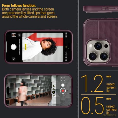 CASEOLOGY PARALLAX MAG MAGSAFE IPHONE 15 PRO MAX BURGUNDY