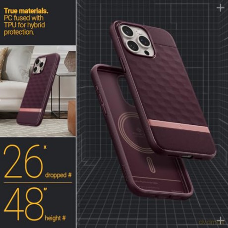 CASEOLOGY PARALLAX MAG MAGSAFE IPHONE 15 PRO MAX BURGUNDY