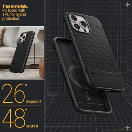 CASEOLOGY PARALLAX MAG MAGSAFE IPHONE 15 PRO MAX MATTE BLACK