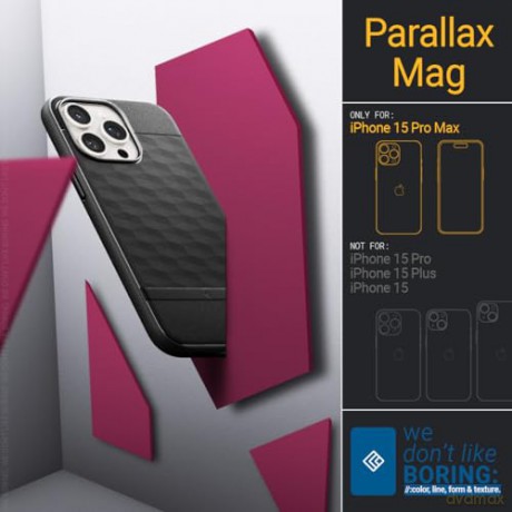 CASEOLOGY PARALLAX MAG MAGSAFE IPHONE 15 PRO MAX MATTE BLACK