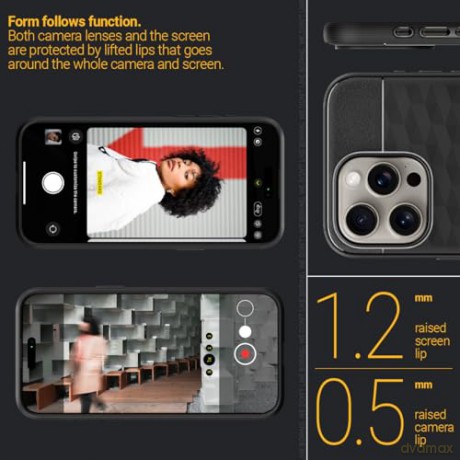 CASEOLOGY PARALLAX MAG MAGSAFE IPHONE 15 PRO MAX MATTE BLACK