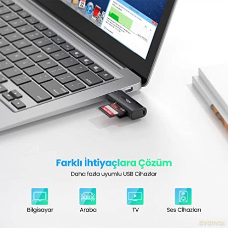 Czytnik kart SD/TF Ugreen CM264 USB 3.0 - czarny