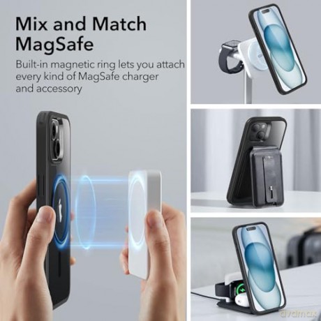 ESR CH HALOLOCK MAGSAFE IPHONE 15 PLUS CLEAR/BLACK