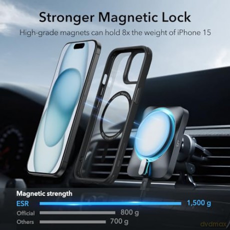 ESR CH HALOLOCK MAGSAFE IPHONE 15 PLUS CLEAR/BLACK