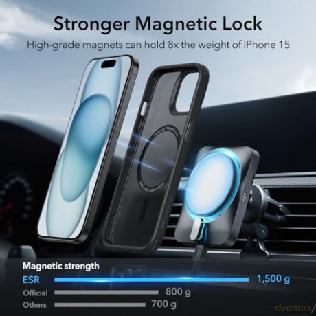ESR CH HALOLOCK MAGSAFE IPHONE 15 PLUS FROSTED BLACK