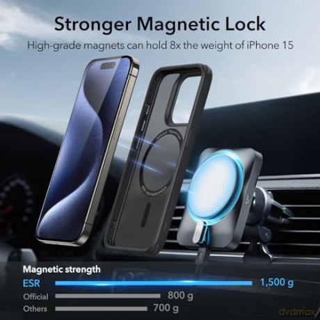 ESR CH HALOLOCK MAGSAFE IPHONE 15 PRO MAX FROSTED BLACK