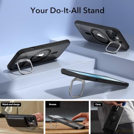 ESR CLASSIC KICKSTAND HALOLOCK MAGSAFE IPHONE 15 PLUS CLEAR/BLACK
