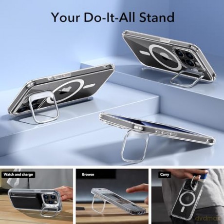 ESR CLASSIC KICKSTAND HALOLOCK MAGSAFE IPHONE 15 PRO CLEAR