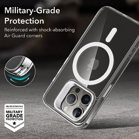 ESR CLASSIC KICKSTAND HALOLOCK MAGSAFE IPHONE 15 PRO CLEAR
