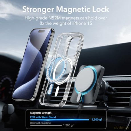 ESR CLASSIC KICKSTAND HALOLOCK MAGSAFE IPHONE 15 PRO CLEAR