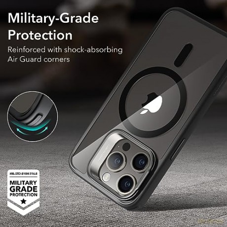 ESR CLASSIC KICKSTAND HALOLOCK MAGSAFE IPHONE 15 PRO CLEAR/BLACK