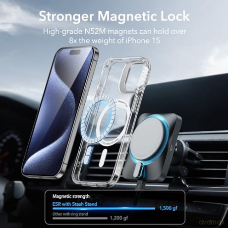 ESR CLASSIC KICKSTAND HALOLOCK MAGSAFE IPHONE 15 PRO MAX CLEAR