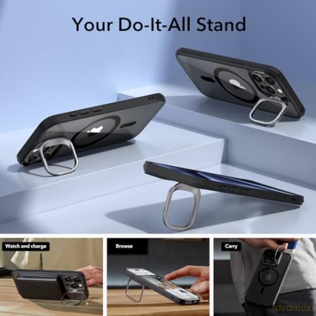 ESR CLASSIC KICKSTAND HALOLOCK MAGSAFE IPHONE 15 PRO MAX CLEAR/BLACK
