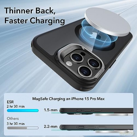 ESR CLASSIC KICKSTAND HALOLOCK MAGSAFE IPHONE 15 PRO MAX CLEAR/BLACK
