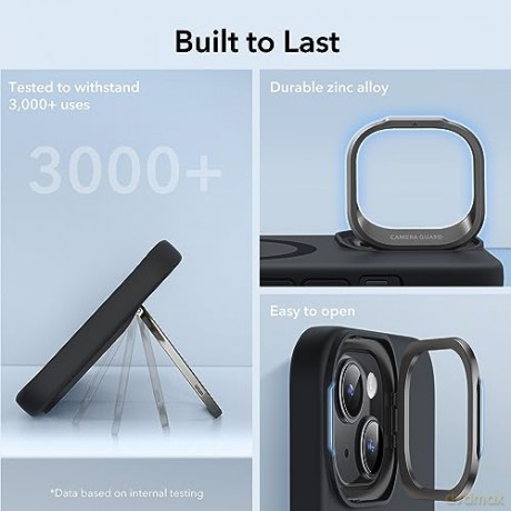 ESR CLOUD KICKSTAND HALOLOCK MAGSAFE IPHONE 15 PLUS BLACK