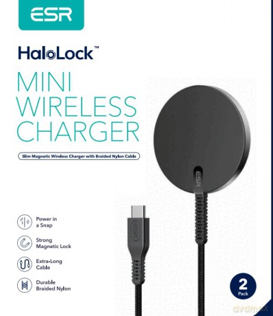 ESR HALOLOCK MINI MAGNETIC MAGSAFE WIRELESS CHARGER BLACK