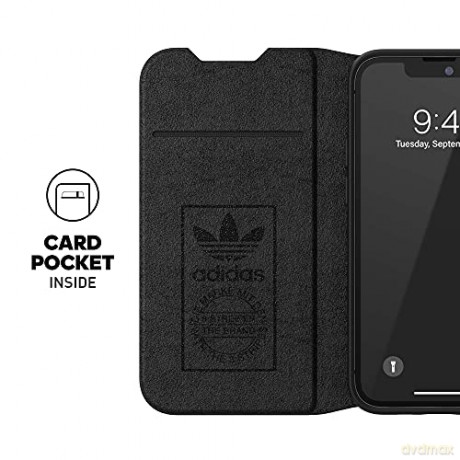 Etui Adidas OR Booklet Case PU na iPhone 13 - czarno-białe