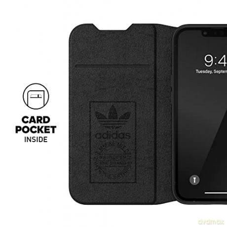 Etui Adidas OR Booklet Case PU na iPhone 14 - czarno-białe