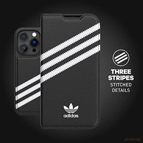 Etui Adidas OR Booklet Case PU na iPhone 14 Pro - czarno-białe