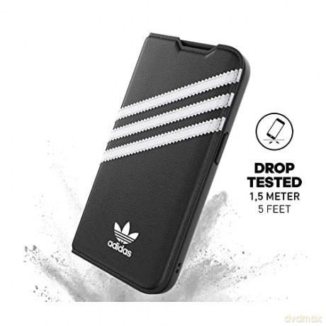 Etui Adidas OR Booklet Case PU na iPhone 14 Pro - czarno-białe