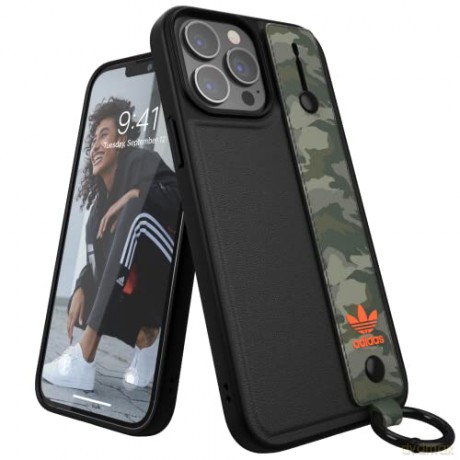 Etui Adidas OR Hand Strap Case na iPhone 13 Pro Max - czarno-moro