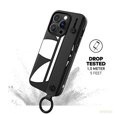 Etui Adidas OR Hand Strap Case na iPhone 14 Pro - czarno-białe