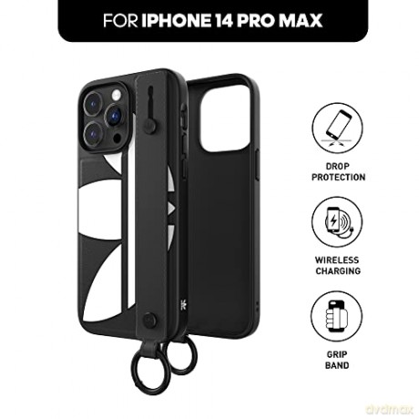 Etui Adidas OR Hand Strap Case na iPhone 14 Pro Max - czarno-białe