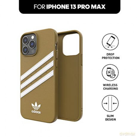 Etui Adidas OR Moulded Case PU na iPhone 13 Pro Max - beżowo-złote