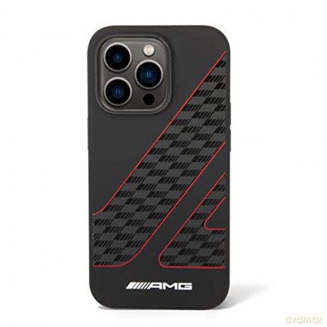 Etui AMG Checkered Flag Pattern MagSafe na iPhone 14 Pro Max - czarne