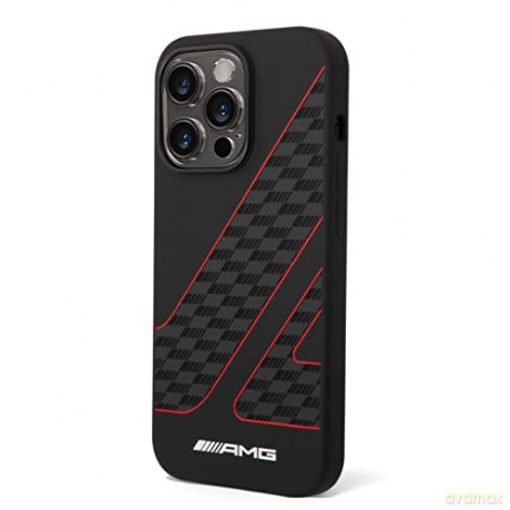 Etui AMG Checkered Flag Pattern MagSafe na iPhone 14 Pro Max - czarne