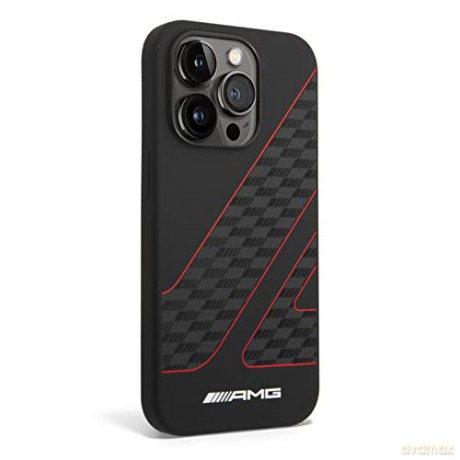 Etui AMG Checkered Flag Pattern MagSafe na iPhone 14 Pro Max - czarne