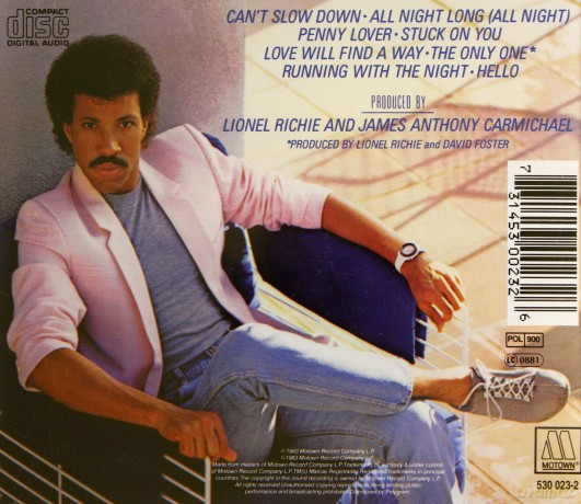 Lionel Richie: Can't Slow Down [CD]