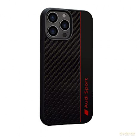 Etui Audi Carbon Fiber Stripe na iPhone 13 Pro Max - czarne