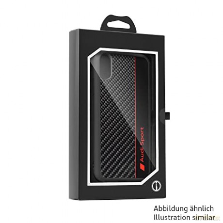 Etui Audi Carbon Fiber Stripe na iPhone 13 Pro Max - czarne