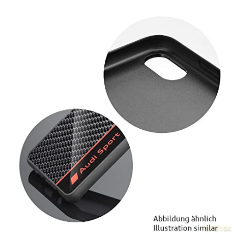 Etui Audi Carbon Fiber Stripe na iPhone 13 Pro Max - czarne