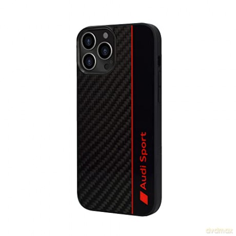 Etui Audi Carbon Fiber Stripe na iPhone 13 Pro Max - czarne